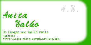 anita walko business card
